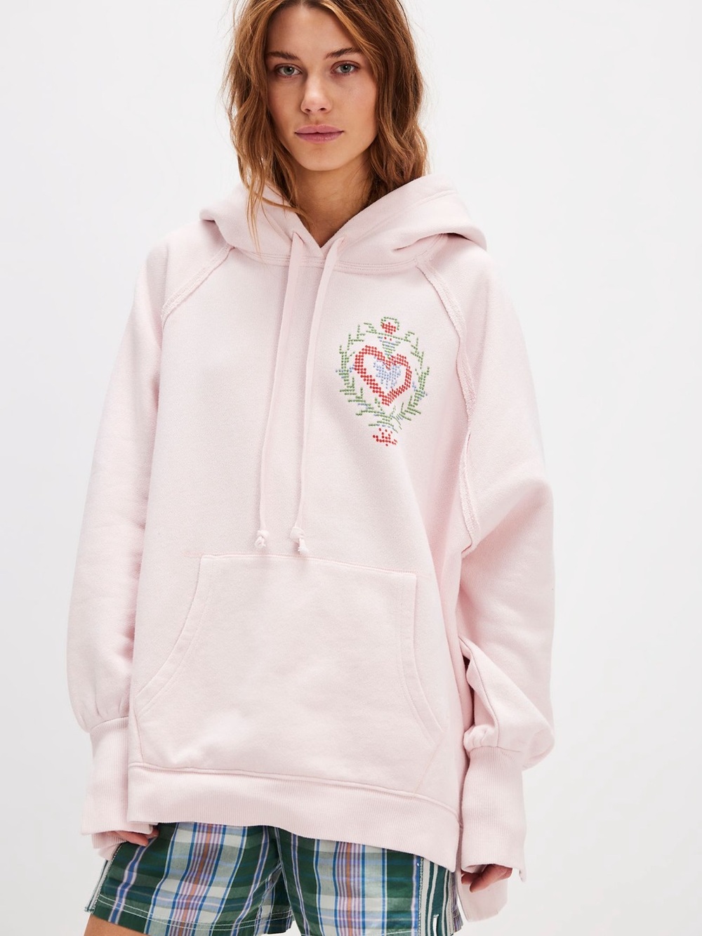 Free People Keepsake Oversized Hoodie in Heart Combo - Picture 3 of 12